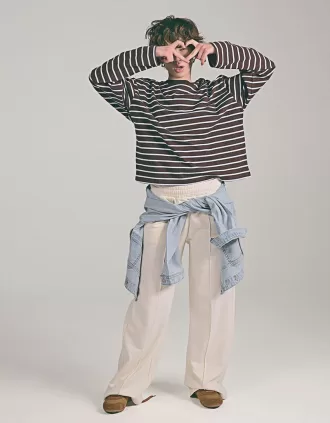 T-shirt in cotone a manica lunga