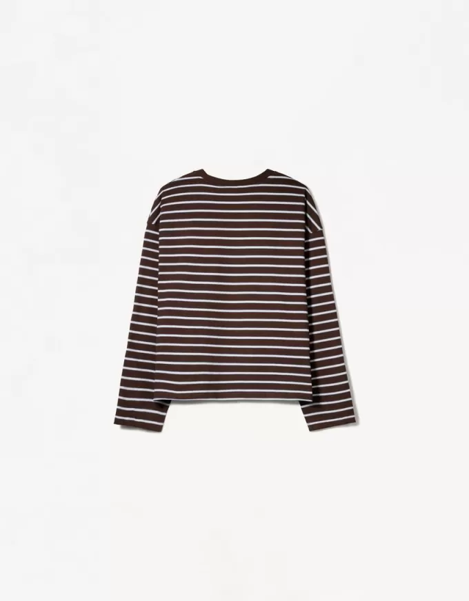 T-shirt in cotone a manica lunga