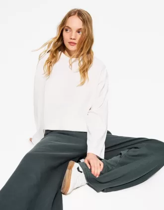 T-shirt in cotone a manica lunga