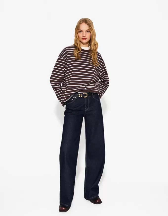 T-shirt in cotone a manica lunga