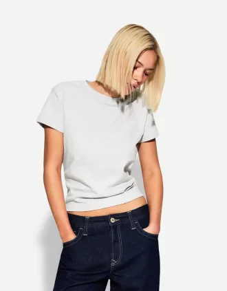 T-shirt in cotone pesante a manica corta