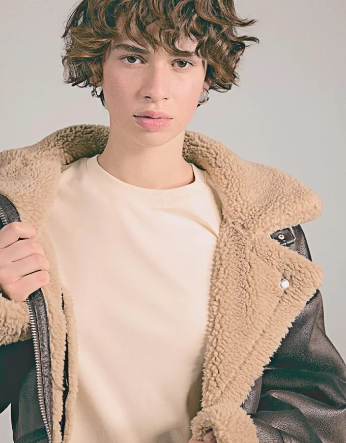 T-shirt in cotone pesante a manica corta