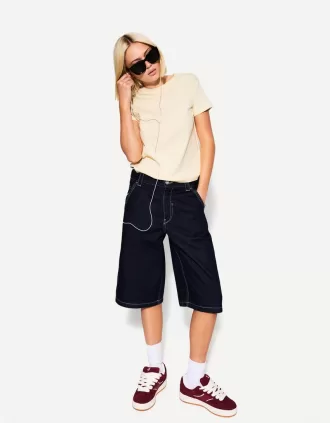 T-shirt in cotone pesante a manica corta