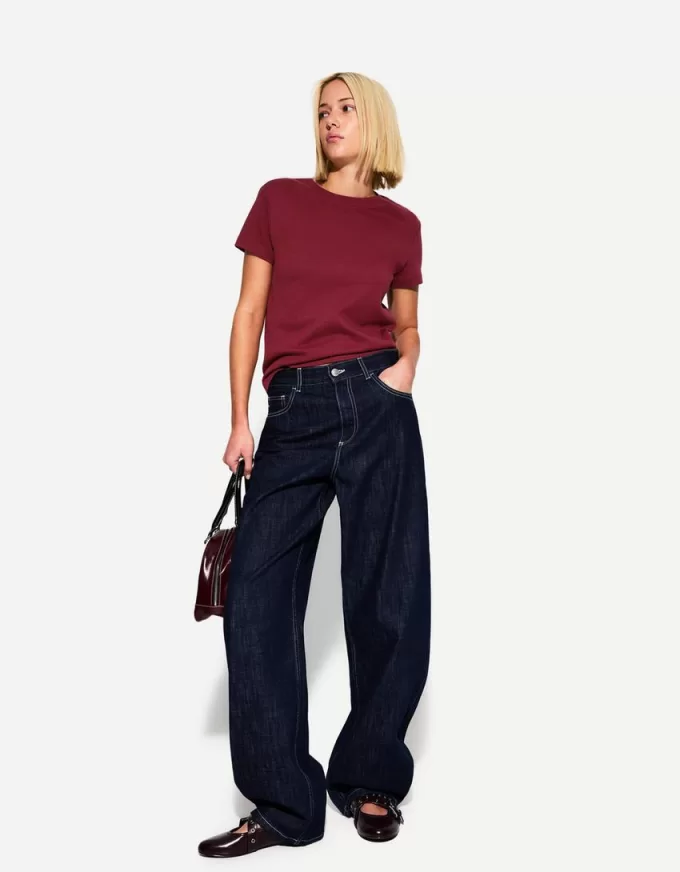 T-shirt in cotone pesante a manica corta
