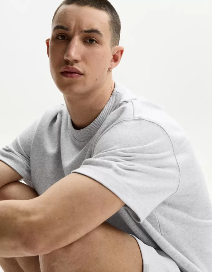 T-shirt in peluche a maniche corte