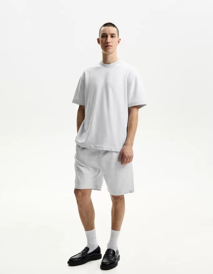 T-shirt in peluche a maniche corte