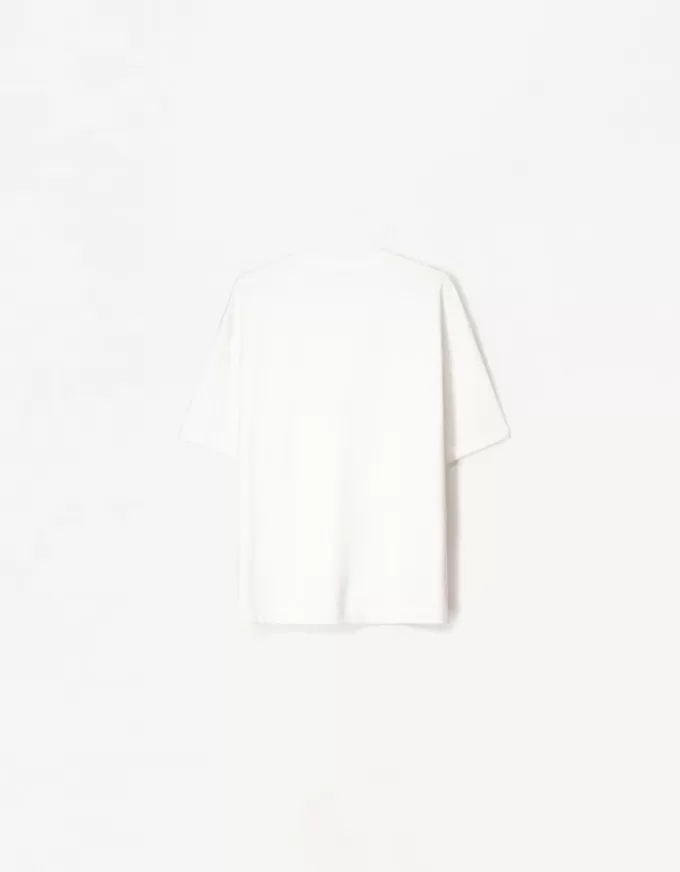 T-shirt in peluche a maniche corte