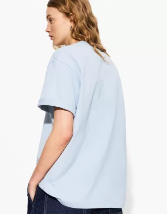 T-shirt oversize in cotone pesante a maniche corte
