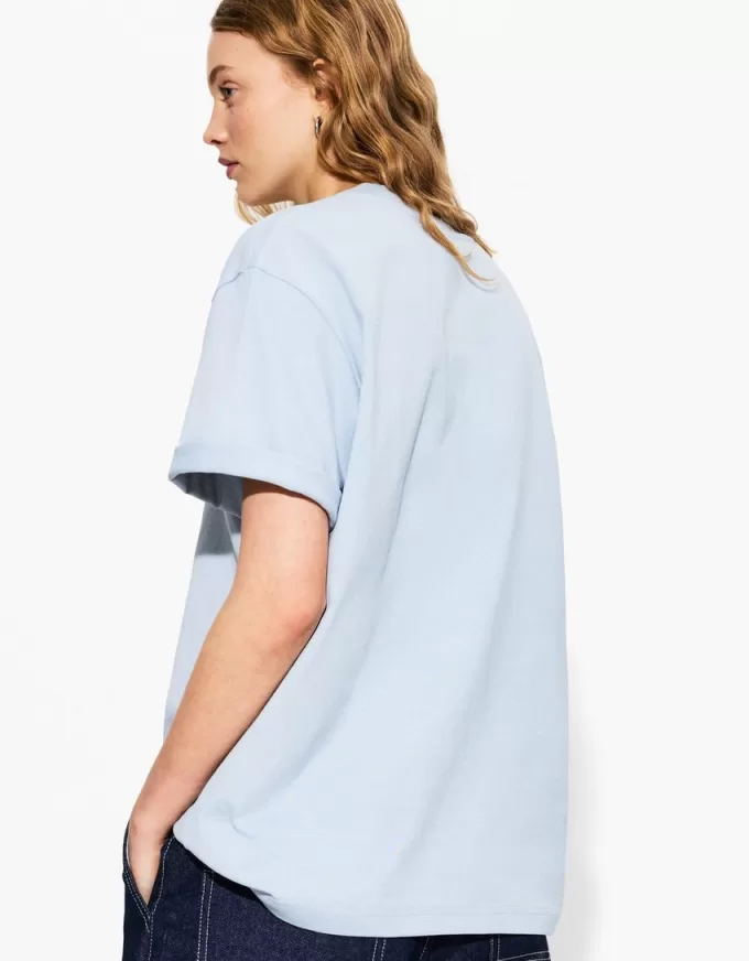 T-shirt oversize in cotone pesante a maniche corte