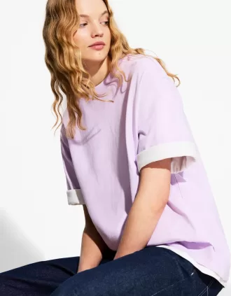 T-shirt oversize in cotone pesante a maniche corte