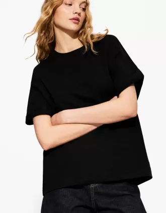 T-shirt oversize in cotone pesante a maniche corte