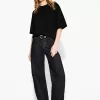 T-shirt oversize in cotone pesante a maniche corte