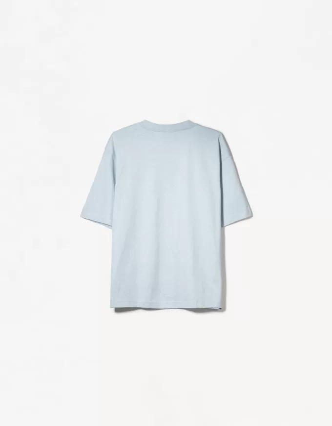 T-shirt oversize in cotone pesante a maniche corte