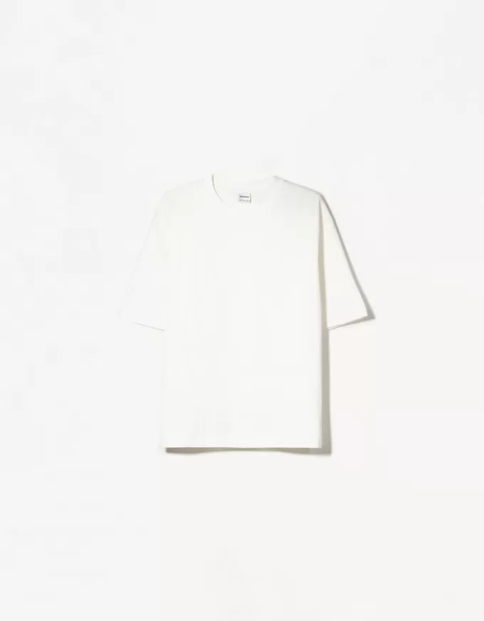 T-shirt oversize in cotone pesante a maniche corte