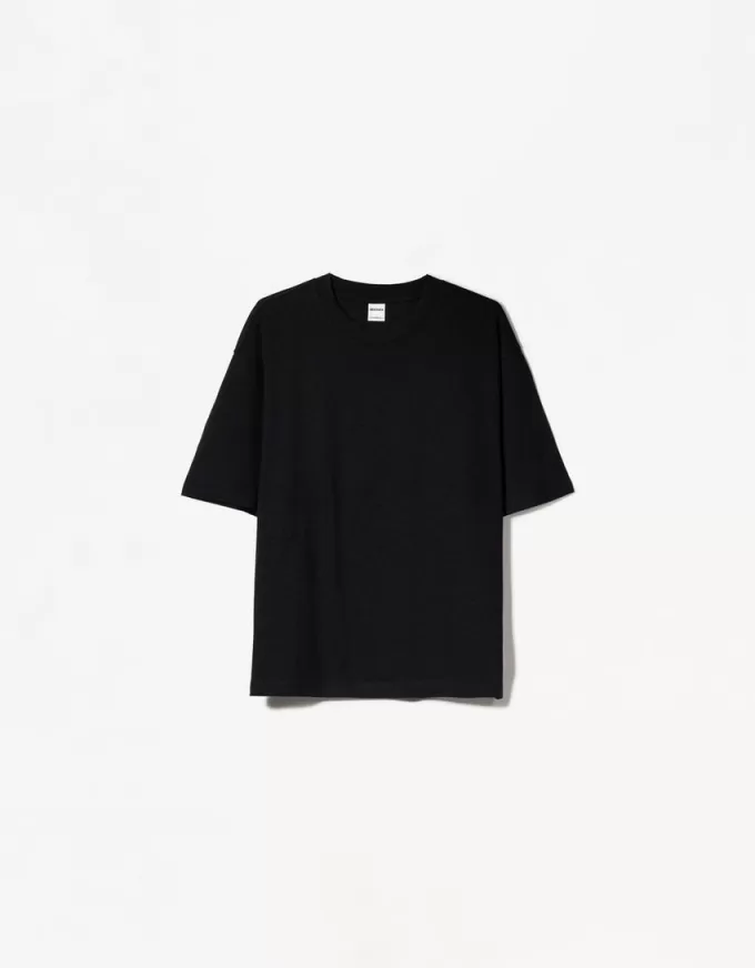 T-shirt oversize in cotone pesante a maniche corte