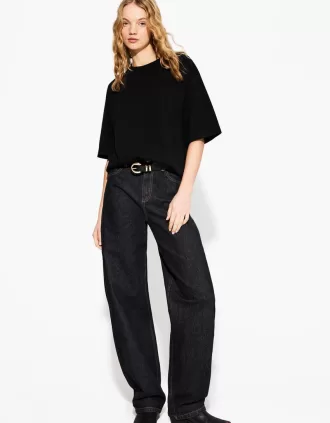 T-shirt oversize in cotone pesante a maniche corte