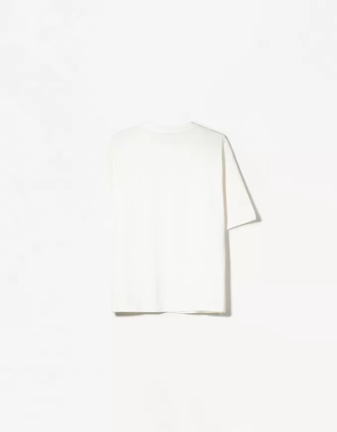 T-shirt oversize in cotone pesante a maniche corte