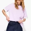 T-shirt oversize in cotone pesante a maniche corte