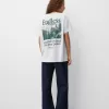 T-shirt oversize stampata a maniche corte
