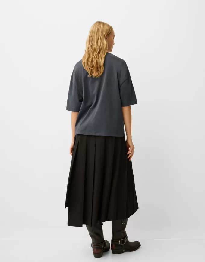 T-shirt oversize stampata a maniche corte