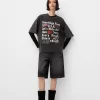 T-shirt oversize stampata a maniche corte