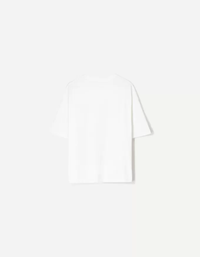 T-shirt oversize stampata a maniche corte