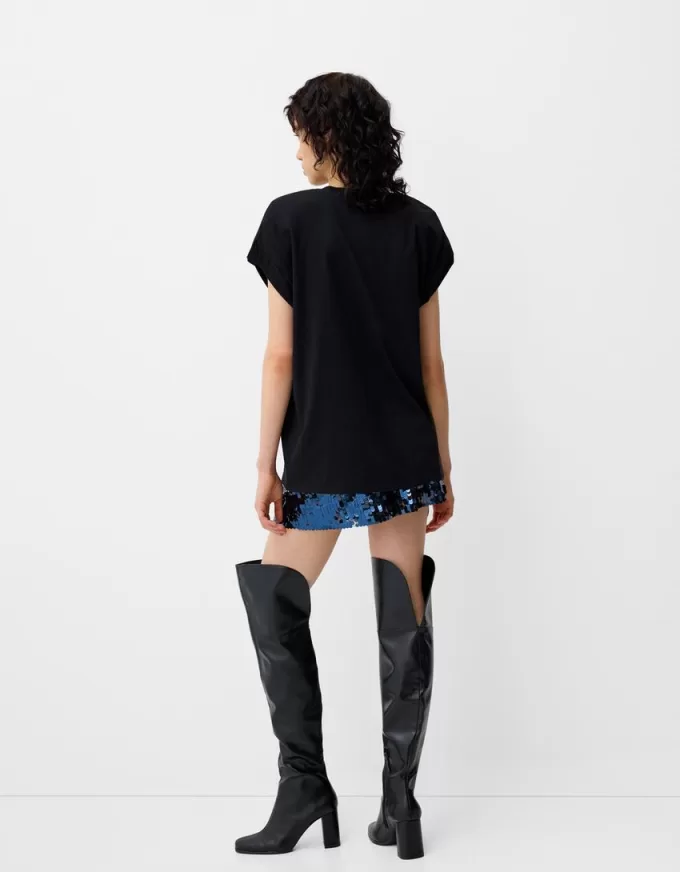 T-shirt senza maniche stampata