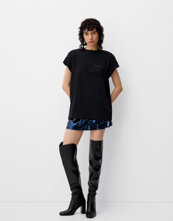 T-shirt senza maniche stampata