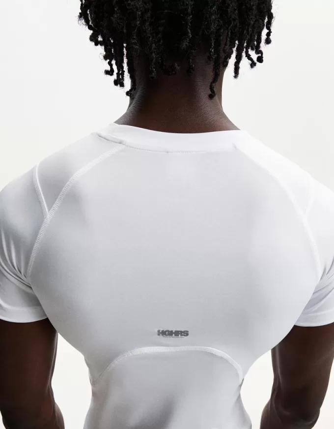 T-shirt slim fit a maniche corte con cuciture