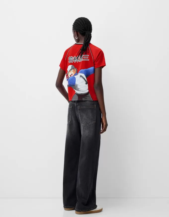 T-shirt sportiva Captain Tsubasa a manica corta