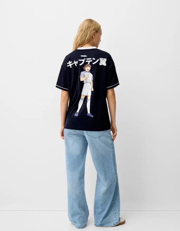 T-shirt sportiva Captain Tsubasa a manica corta