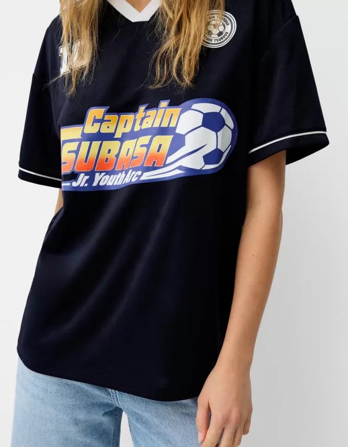 T-shirt sportiva Captain Tsubasa a manica corta