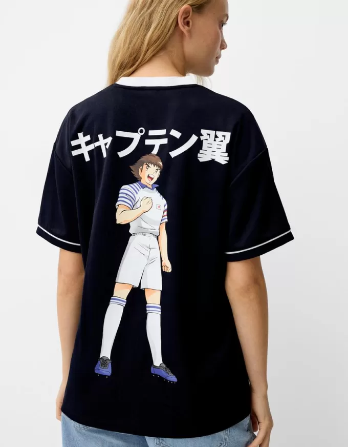 T-shirt sportiva Captain Tsubasa a manica corta