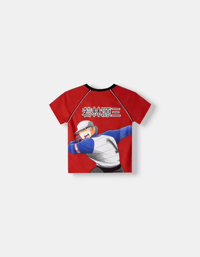 T-shirt sportiva Captain Tsubasa a manica corta
