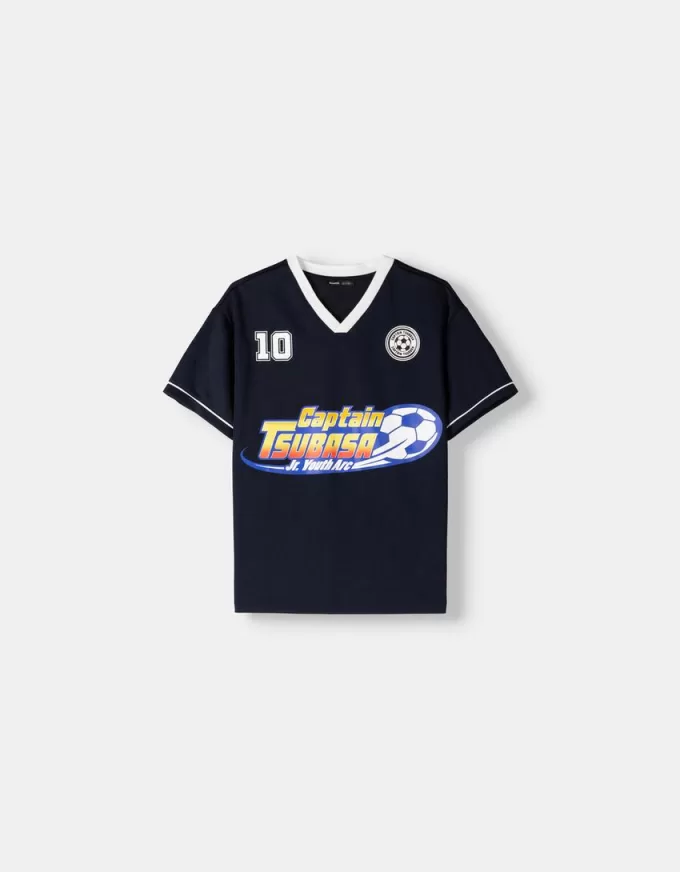 T-shirt sportiva Captain Tsubasa a manica corta