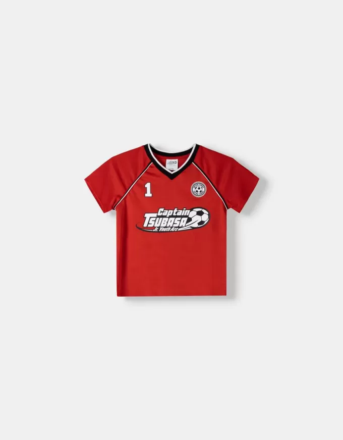 T-shirt sportiva Captain Tsubasa a manica corta