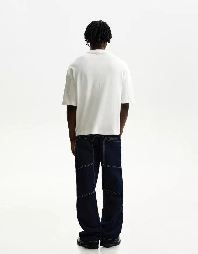 T-shirt squadrata a maniche corte