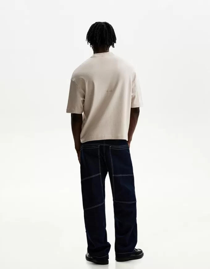 T-shirt squadrata a maniche corte