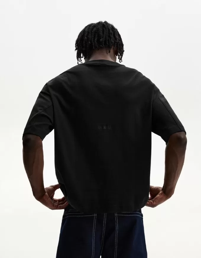 T-shirt squadrata a maniche corte