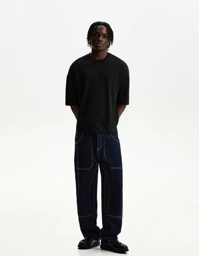 T-shirt squadrata a maniche corte