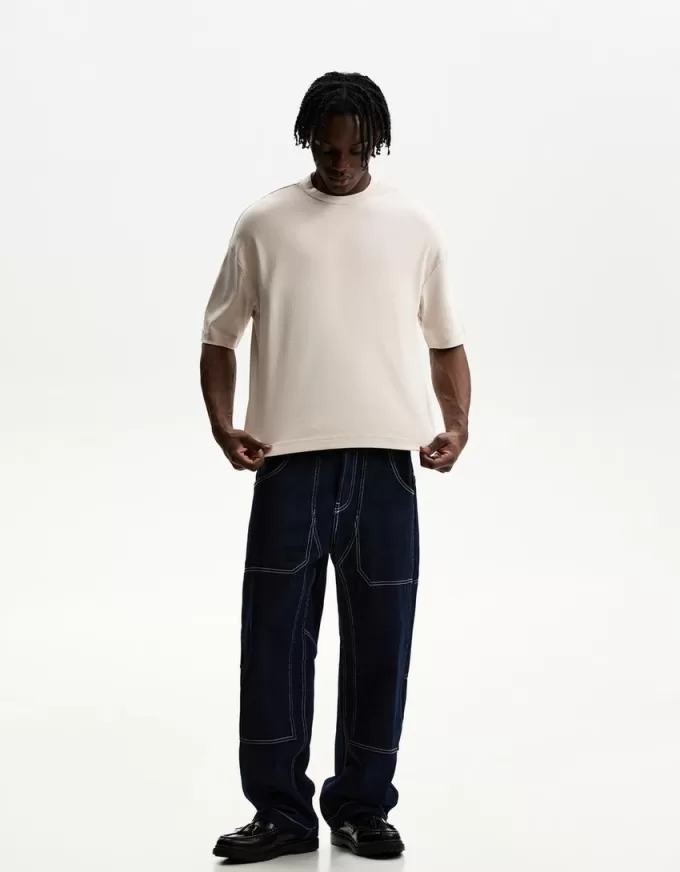 T-shirt squadrata a maniche corte