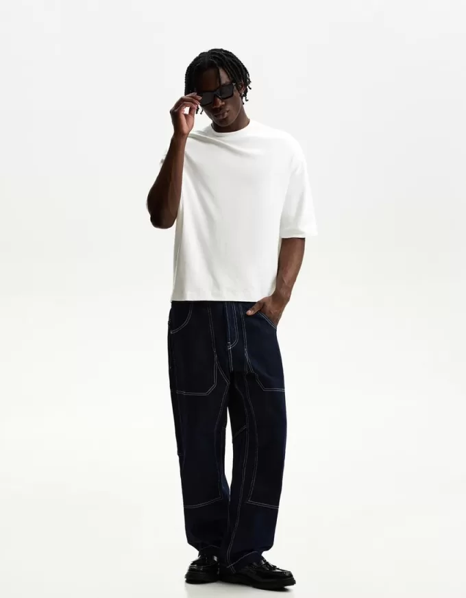 T-shirt squadrata a maniche corte