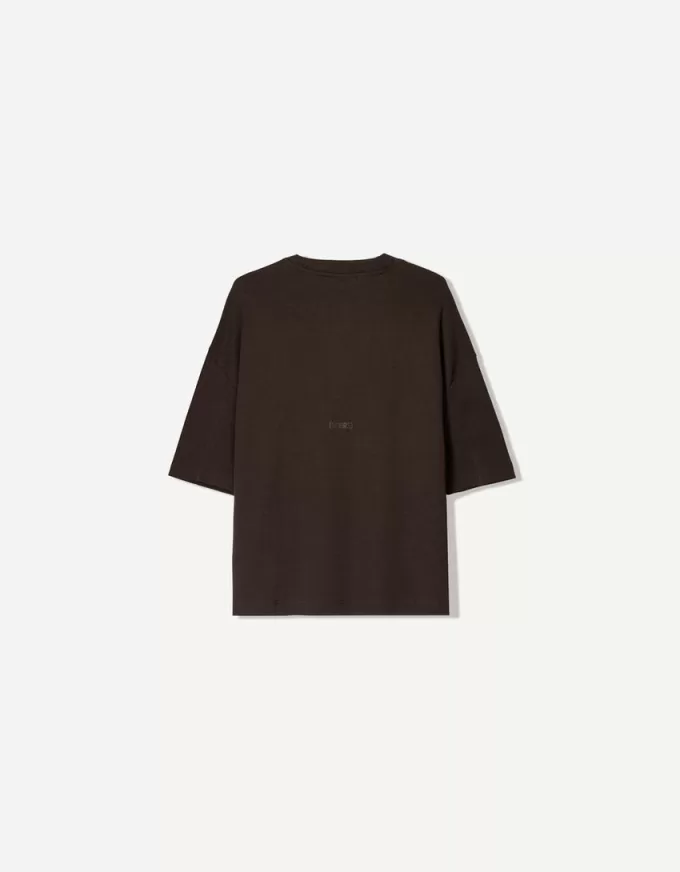 T-shirt squadrata a maniche corte