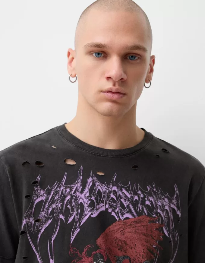 T-shirt stampata a manica corta