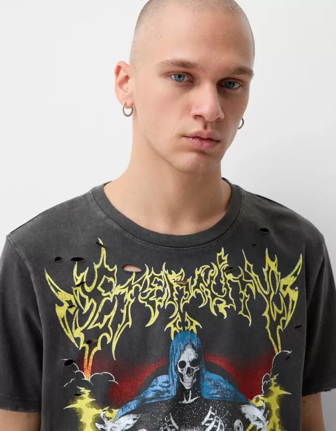 T-shirt stampata a manica corta