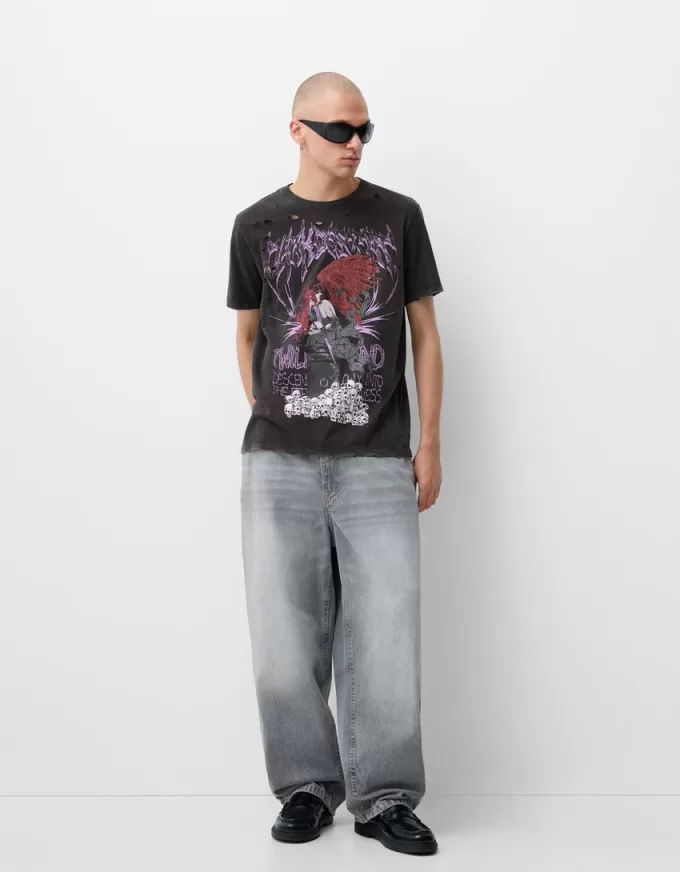 T-shirt stampata a manica corta