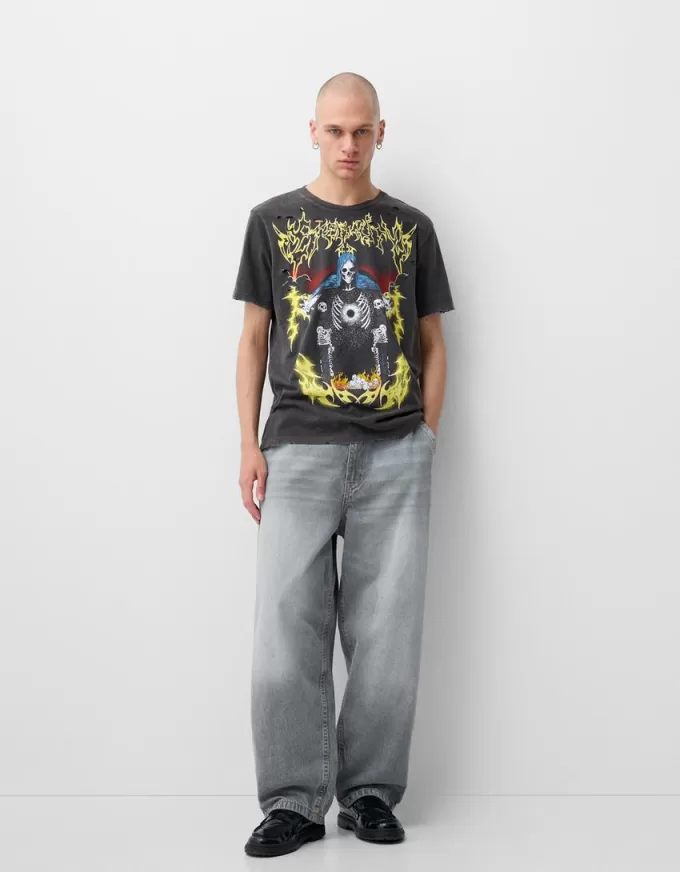 T-shirt stampata a manica corta