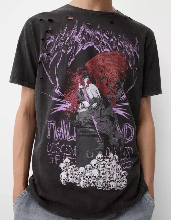 T-shirt stampata a manica corta