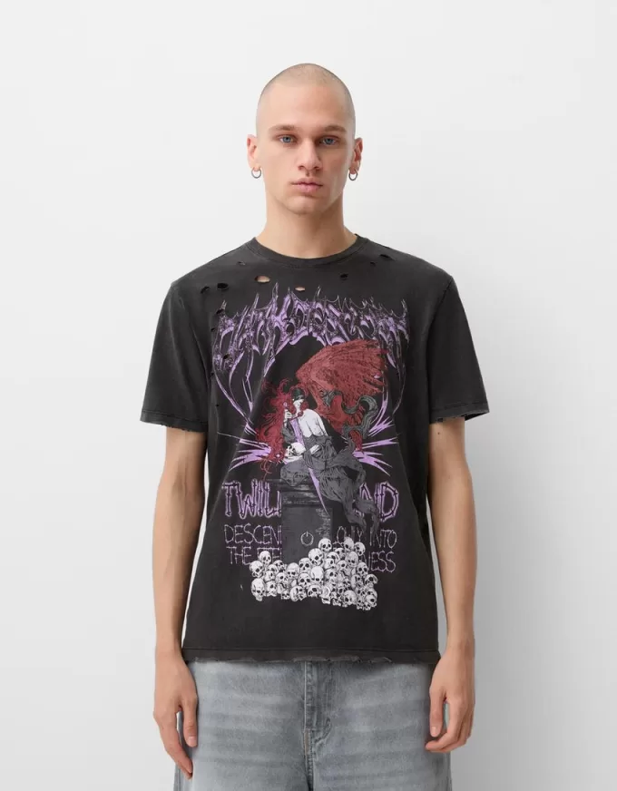 T-shirt stampata a manica corta