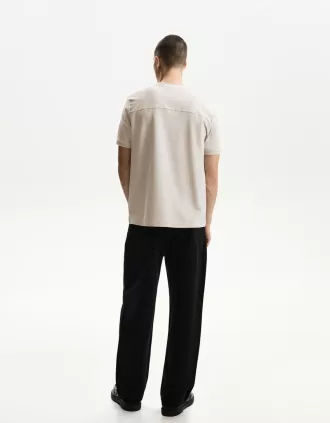 T-shirt testurizzata a maniche corte